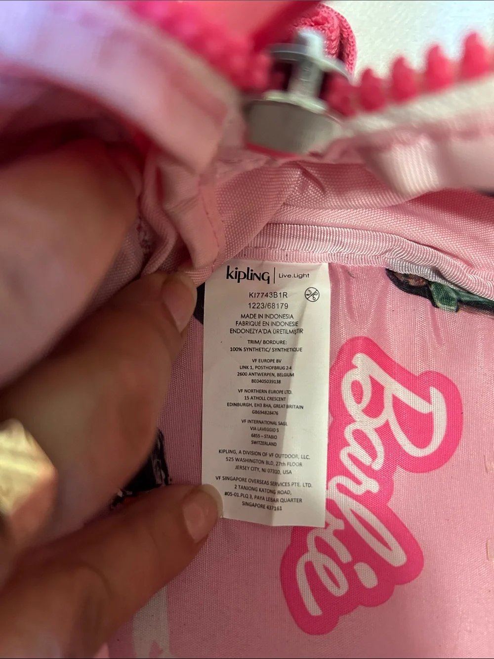 Kipling Barbie Pink Mini Backpack